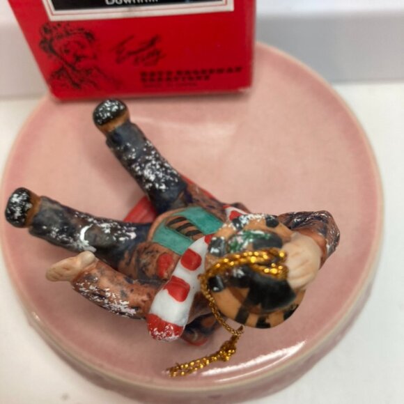 Emmett Kelly Circus Collection Figure DOWNHILL 2" EKX-93 Clown 1993 Ornament - Picture 5 of 10